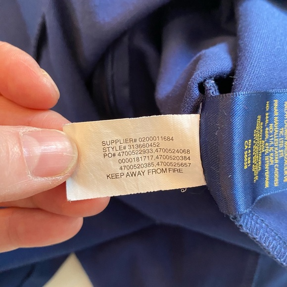 Polo Ralph Lauren Navy Blue Cold Shoulder short sleeve flare bottom dress size 7 - Picture 10 of 13